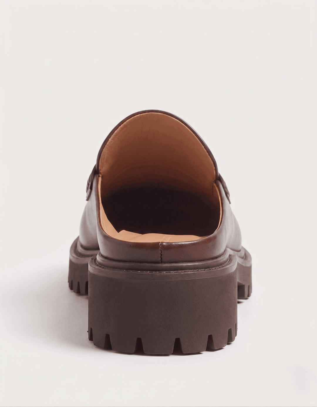 Odelloo Leather Loafer Mules  - Brown