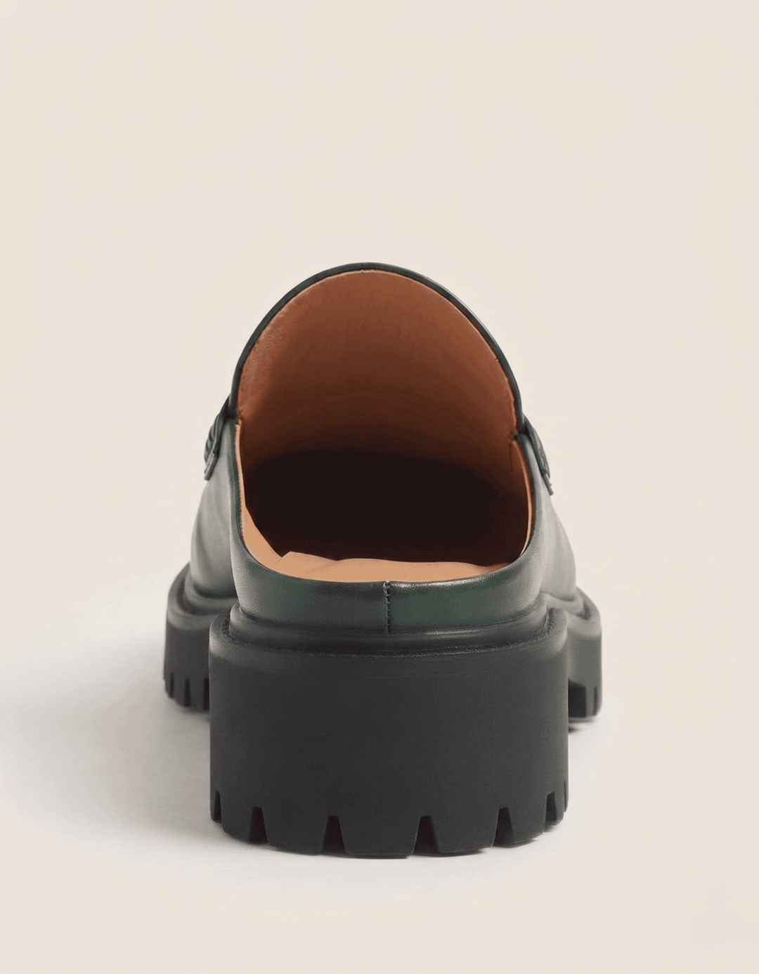 Odelloo Leather Loafer Mules  - Green