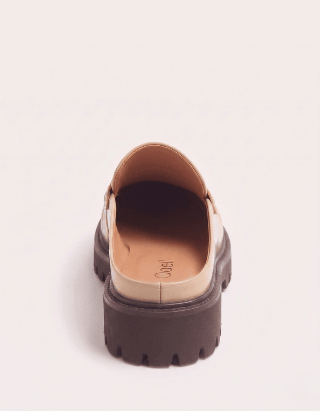 Odelloo loafer mules in beige, view 1