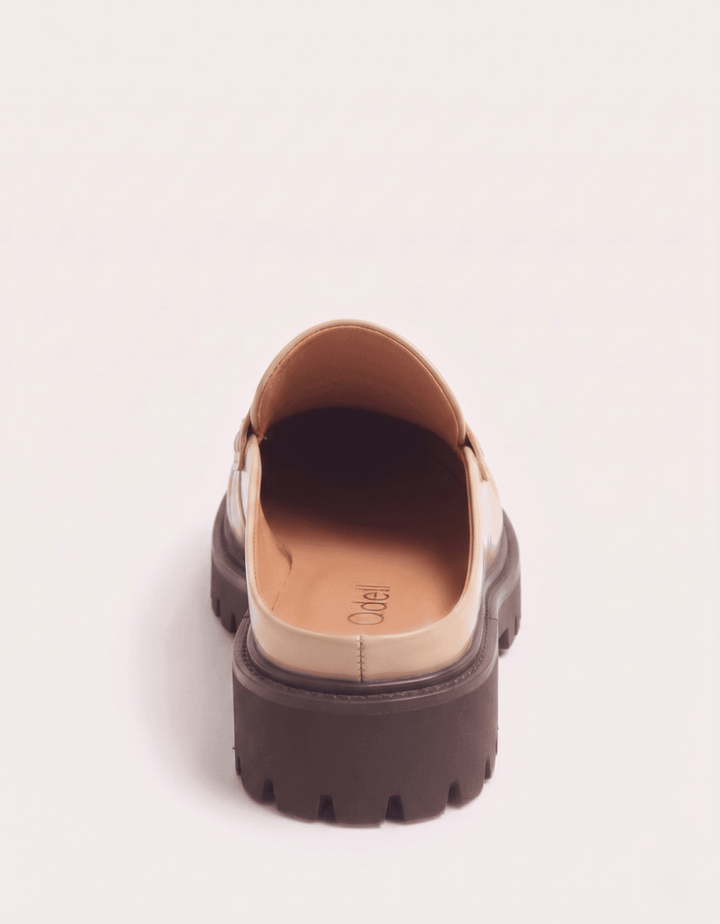 Odelloo loafer mules in beige, view 1